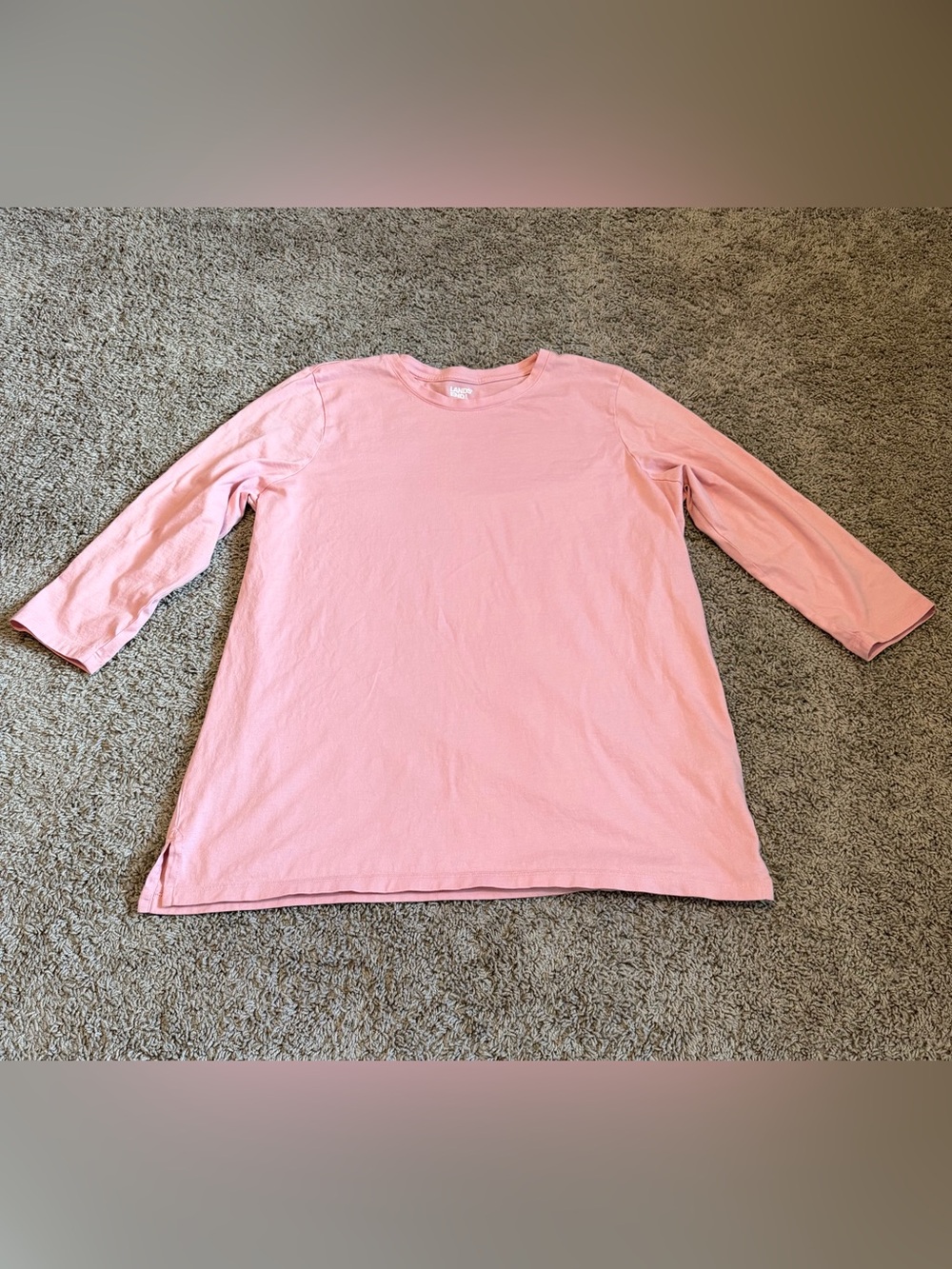 Lands' End 3/4 Sleeve Crew Tee